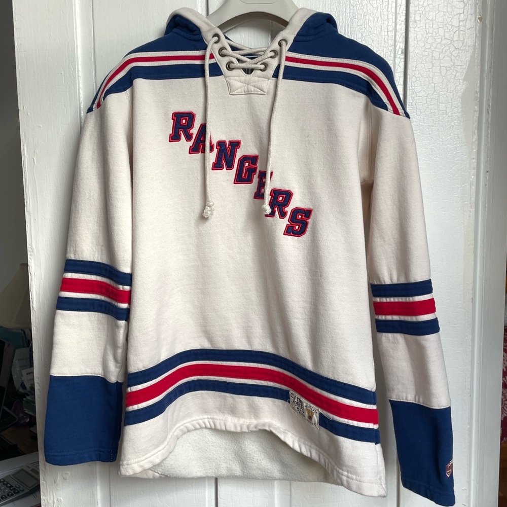Women’s NY Rangers White Pulloverr Hoodie XL